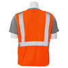 Erb Safety Safety Vest, Break Away, Mesh, Class 2, S320, Hi-Viz Orange, 5XL 61116